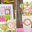 Preppy Tennis Birthday Party Printable Collection - Pink Green